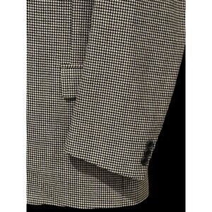Daniel Hechter Men's Blazer Jacket Brown Black Houndstooth Wool 44L Long Vintage